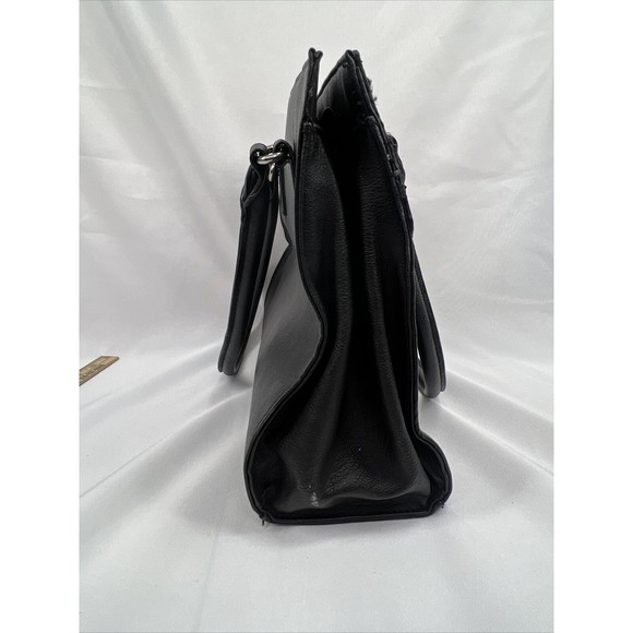 Apt 9 Black￼ Purse Shoulder Bag Strap Zippers Glitter Accent - Picture 10 of 10